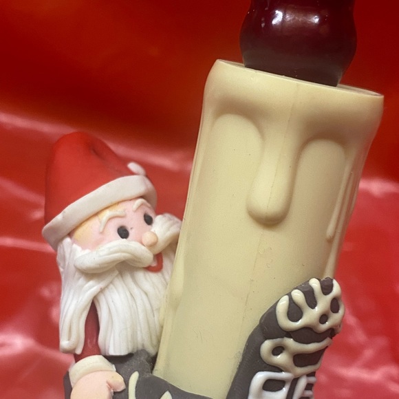 Vintage Christmas Candle Nightlight ~ Santa On The Roof Top Great Working Cond - Picture 3 of 7